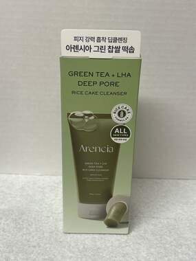 New Arencia Green Tea + LHA Deep Pore Rice Cake Cleanser 150 g / 5.29 oz.